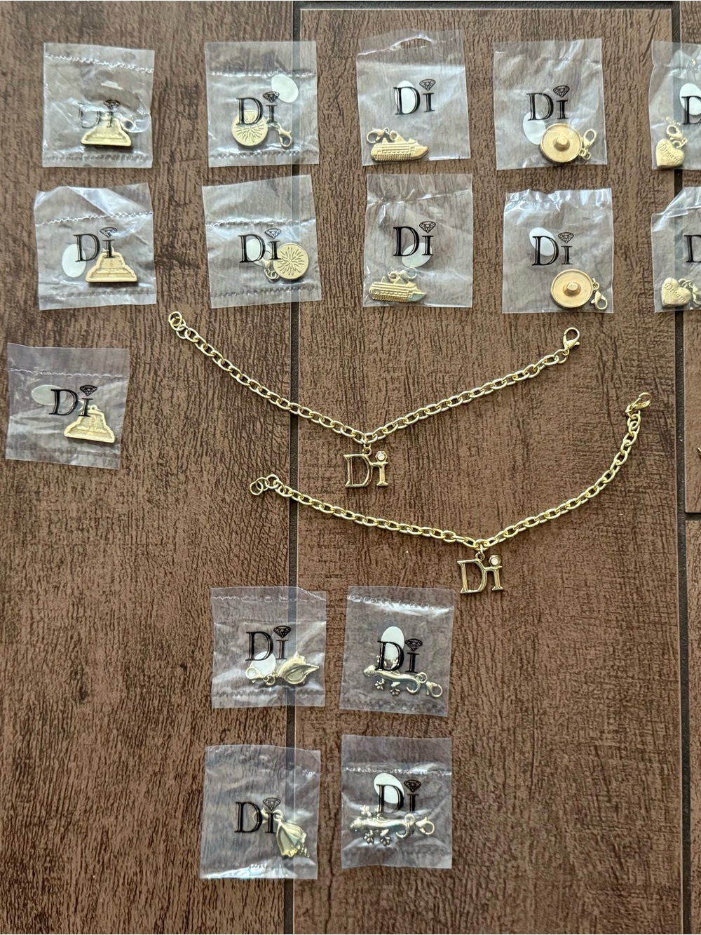 Exclusive Disney Cruise Line 2 X Charm Bracelets with 24 Charms by "DI" Diamonds